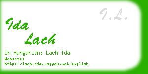 ida lach business card